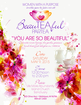 Flyer design for women's tea