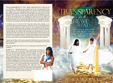 Transparency in the Heavenly Realm - Christian book cover design