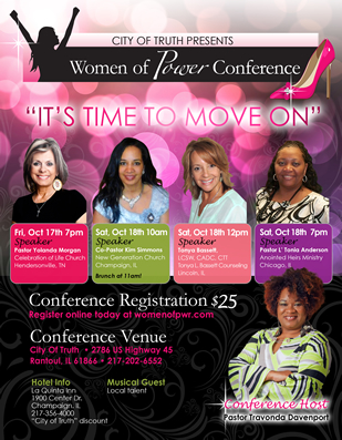 Christian women's conference flyer design