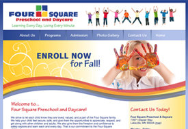 Christian business web design for childcare