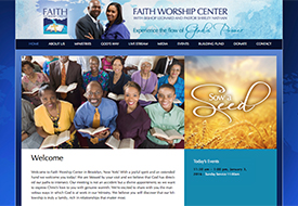 Faith Worship Center Church Website Design
