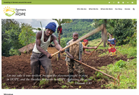 web design for non-profit Farmers for Hope